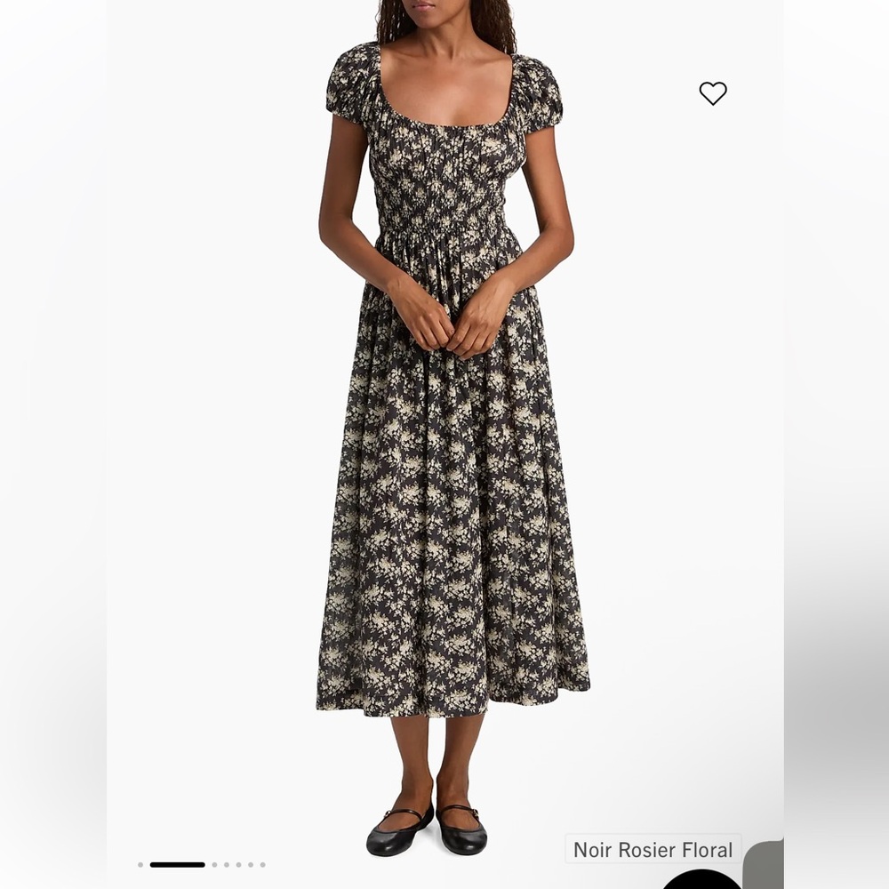 Doen Quinley Floral Midi Dress - Noir Rosier Floral